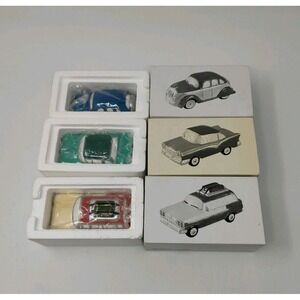 Department 56 Snow Village Classic Cars #54577 Vintage Set of 3 Stored in Boxes